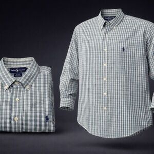 Vintage Ralph Lauren Blake XL Plaid Shirt Made in Hong Kong 100% Cotton